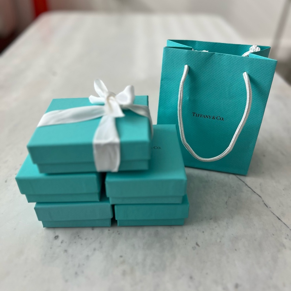 Authentic Tiffany & Co. Jewelry Storage Lot | 5 Boxes, 5 Bags & 5 Pouches